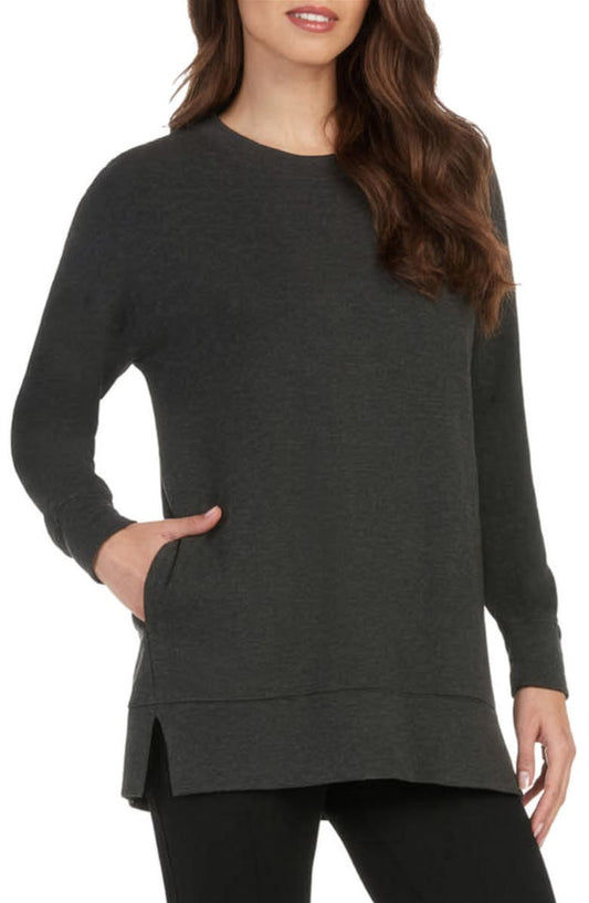 Side Pocket Tunic Sweatshirt