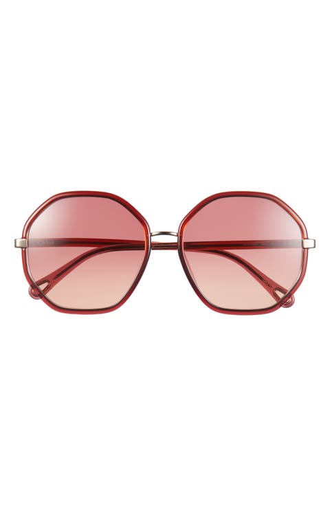 59mm Round Gradient Sunglasses
