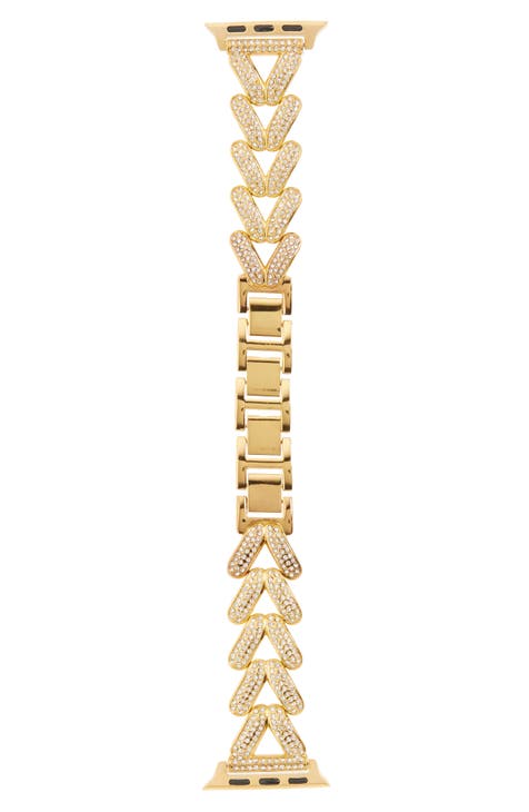 Bling Chevron Link Pulsera reloj Apple Watch