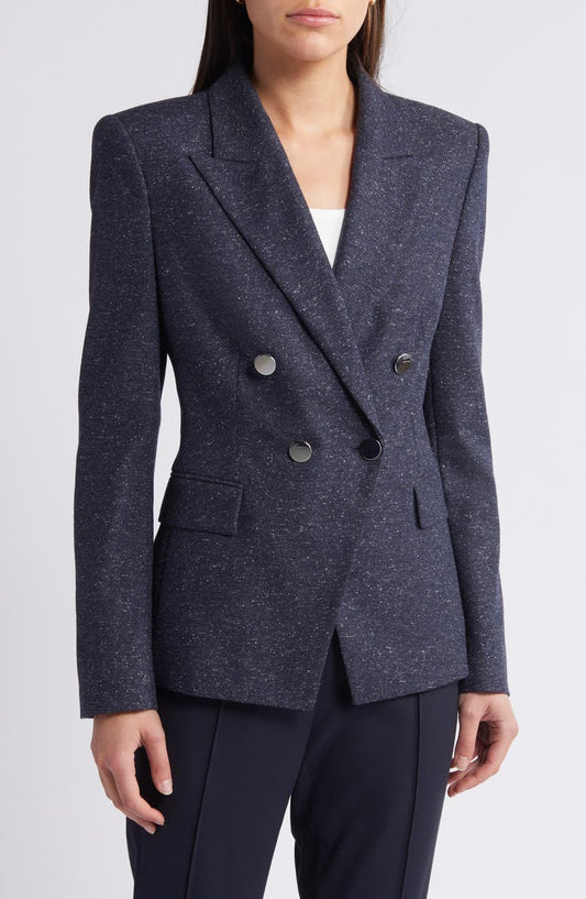 Jia Double Breasted Wool Blend Blazer