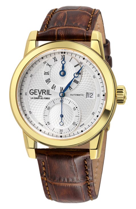 Reloj Gramercy con correa de piel de cocodrilo, 39 mm