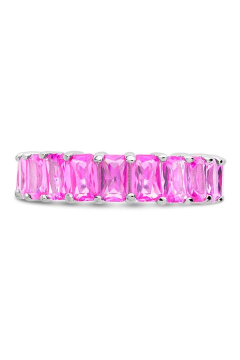 Esmeralda CZ Eternity Band - Rosa