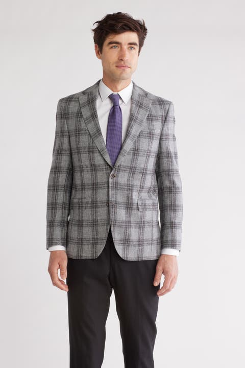 Abrigo deportivo de mezcla de lana Espirit a cuadros