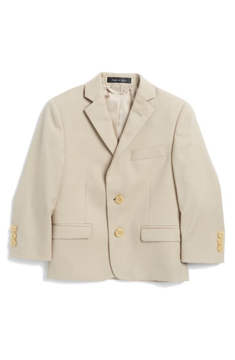Blazer clásico de lana maciza color canela para niños (niño pequeño)