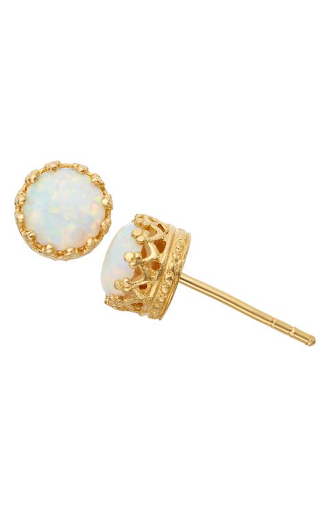 14K Gold Plate Sterling Silver Stud Earrings