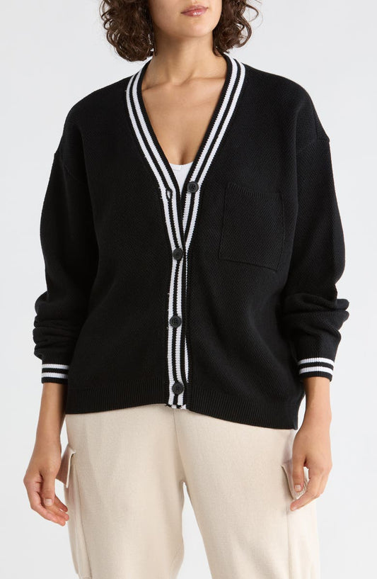 Fair Game Button Front Cotton Cardigan