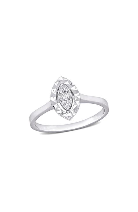 Anillo con acento de diamante - 0,06ct.