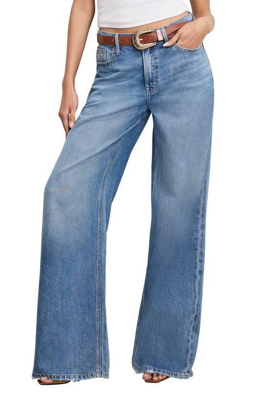 Weightless Good Standard Ease Wide Leg Jeans (Indigo961) (Regular & Plus)