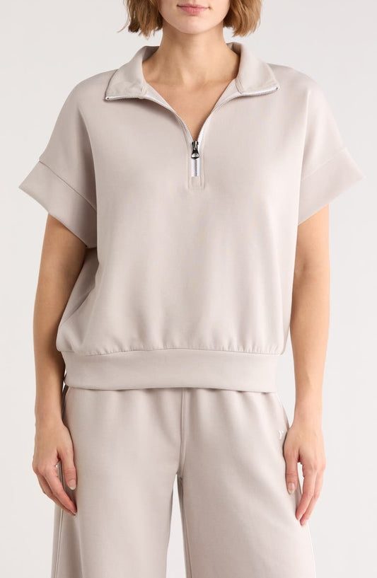 Montclair Short Sleeve Scuba Half Zip Pullover