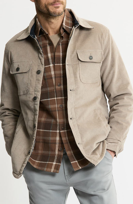 Stretch Cotton Corduroy Faux Shearling Lined Jacket