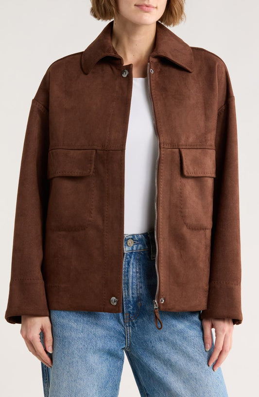 Faux Suede Jacket