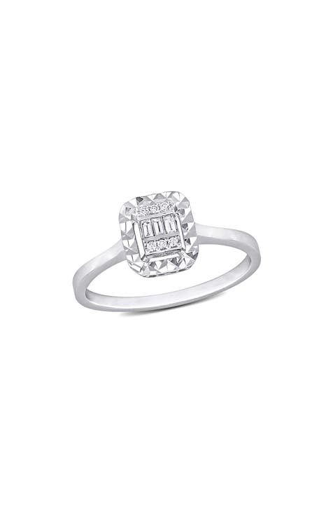 Anillo con acento de diamante - 0,07ct.