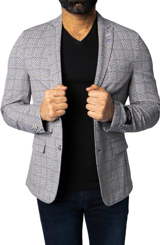 Descartes Unconstructed Blocks Purple Blazer