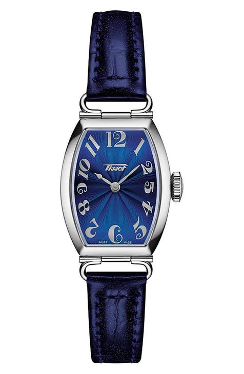 Reloj Heritage Tonneau con correa de piel, 22 mm