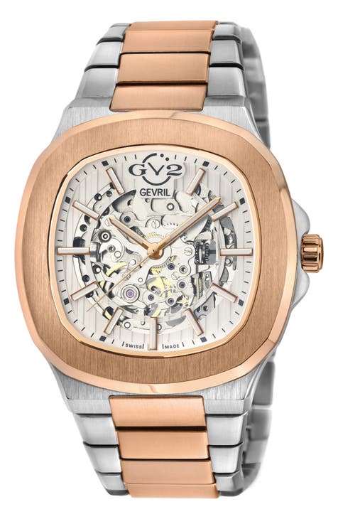 Potente Reloj Automático Brazalete Bicolor, 40mm