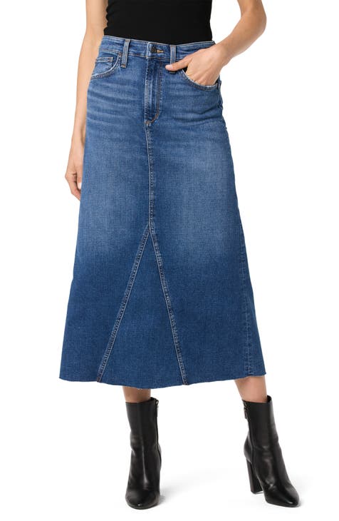 Falda midi vaquera
