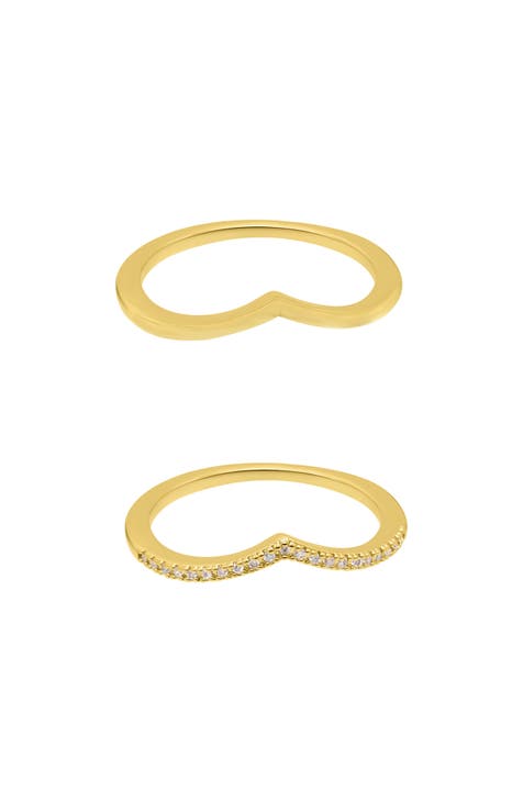 Juego de anillos Chevron de 2 piezas