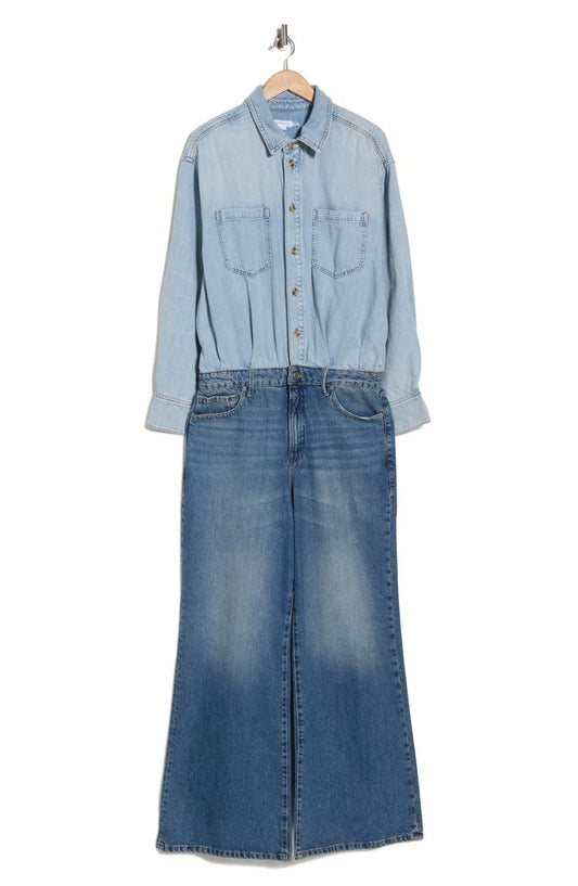 Denim Shirt Jumpsuit