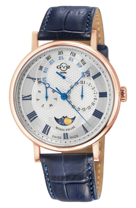 Reloj Maestro con correa de piel de cocodrilo, 42 mm