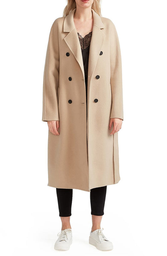 Boss Girl Double Breasted Wool Blend Coat