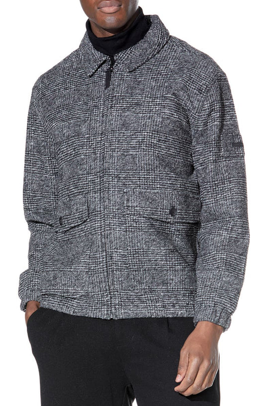 Plaid Full Zip Shirt Jacket