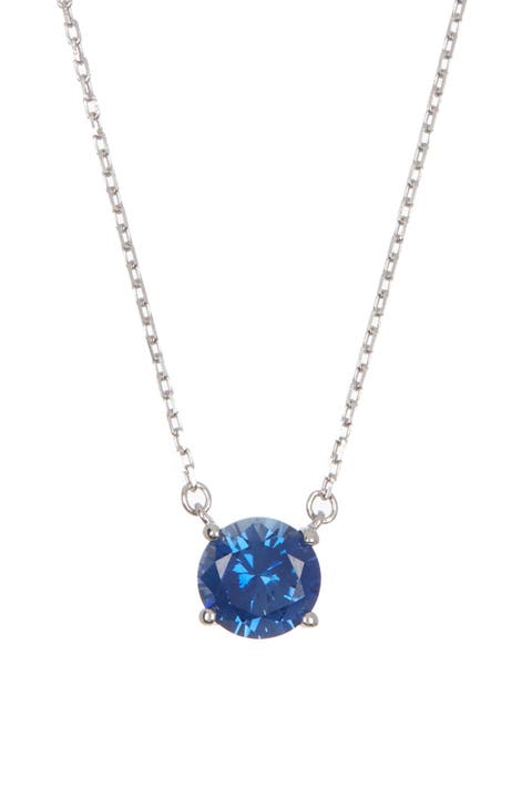 Sapphire Solitaire Pendant Necklace