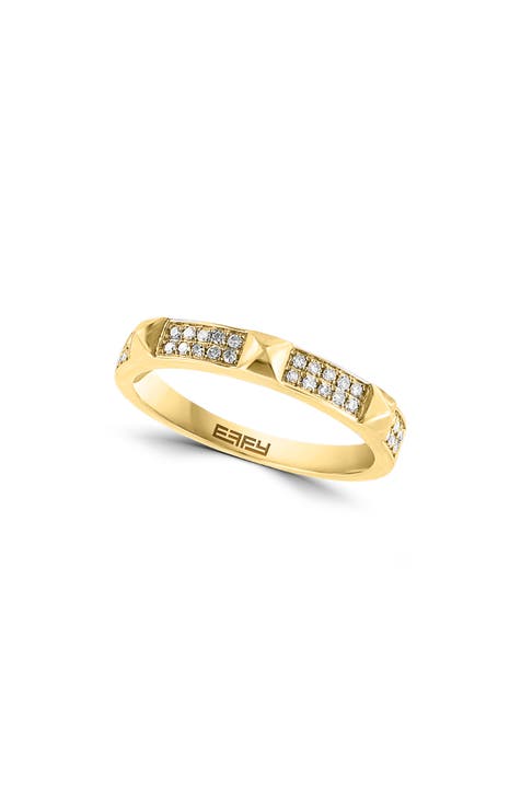 Anillo con banda de diamantes - 0,16ct.