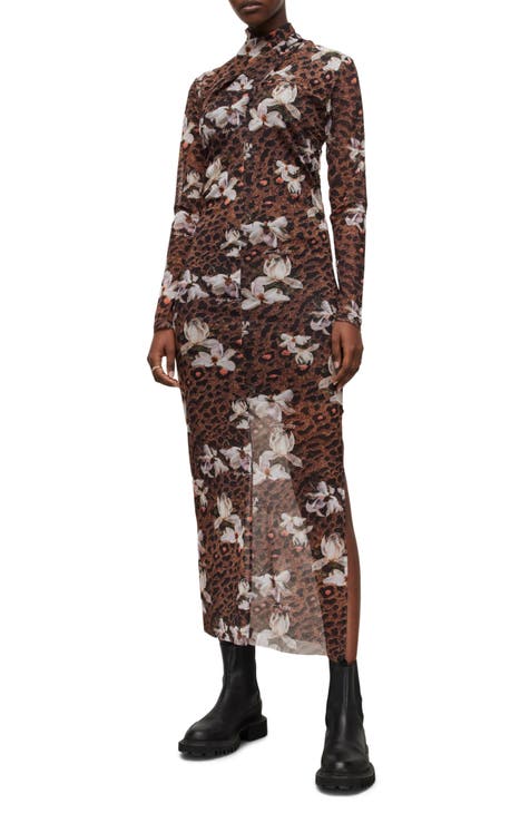 Vestido midi de manga larga Tia Alessandra