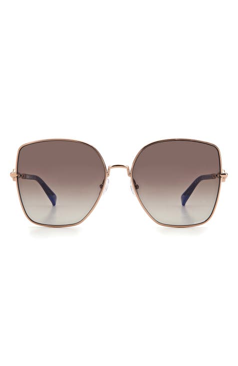 Gafas de sol cuadradas degradadas oversize de 59 mm