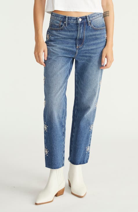 Vaqueros pitillo con tachuelas de estrellas y talle alto Royce
