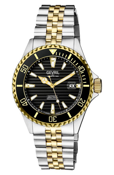 Reloj de pulsera bicolor Chamber, 43 mm