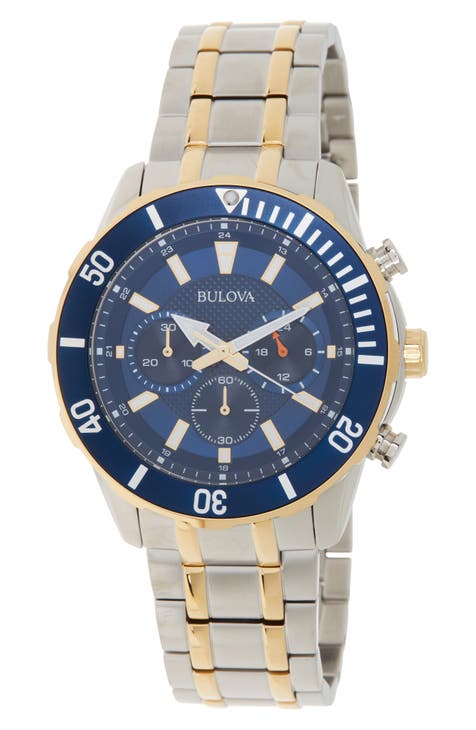 Reloj cronógrafo para hombre, 44 mm