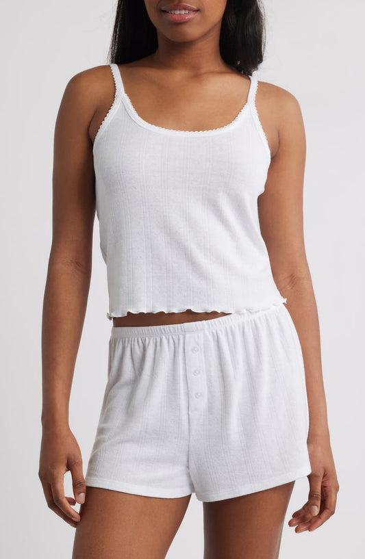 Pointelle Knit Short Pajamas