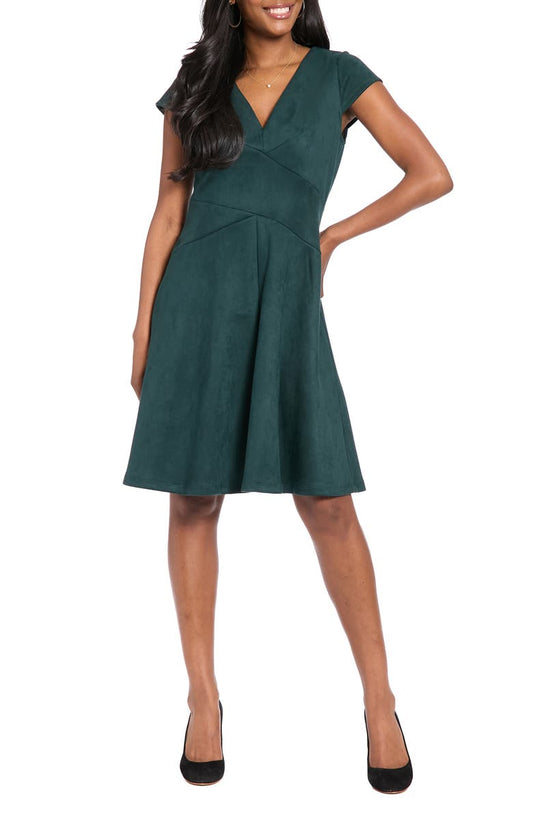 Wrap Bodice Fit & Flare Dress