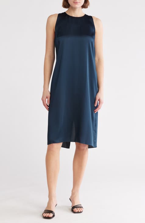 Vestido evasé de satén