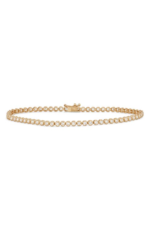 Cubic Zirconia Bezel Tennis Bracelet