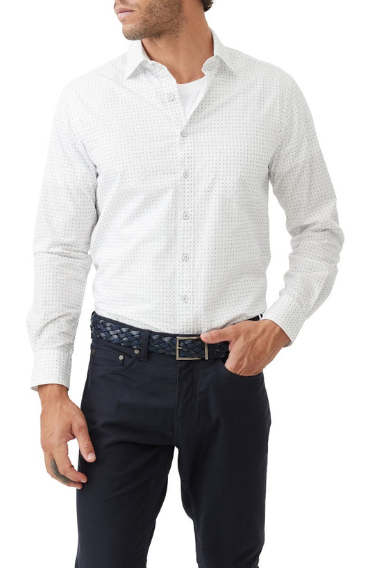 Lambton Sport Fit Neat Paisley Button-Up Oxford Shirt