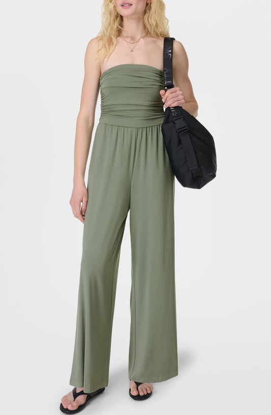 Strapless Wide Leg Jumpsuit