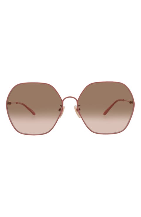 61mm Oversize Round Sunglasses