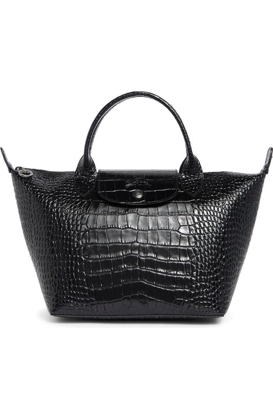 Le Pliage Croc Embossed Tote