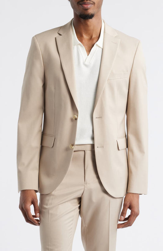 Slim Fit Sharkskin Blazer