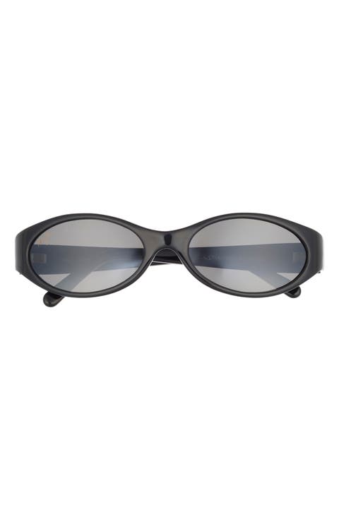 57mm Polarized Oval Sunglasses