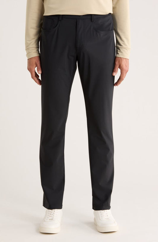 Five-Pocket Straight Leg Pull-On Pants