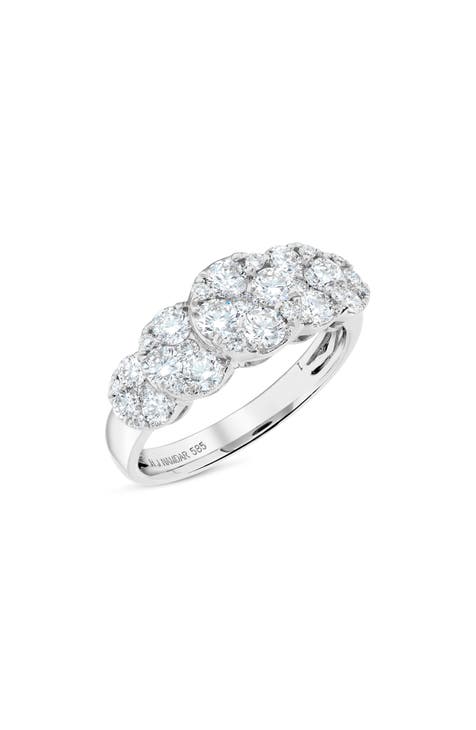 Anillo en racimo de diamantes Plataforma - 1,25ct.