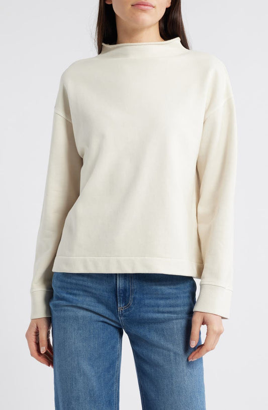 Funnel Neck Long Sleeve Sweatshirt