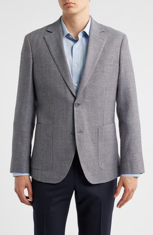 Henrik Trim Fit Italian Wool & Linen Blend Jacket
