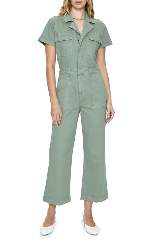 Makenna Stretch Cotton Utility Jumpsuit