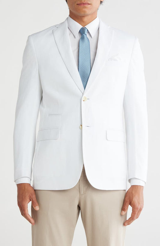 Slim Fit Solid Linen Blend Blazer (Short, Regular, Long & Big)