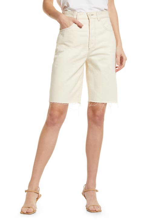 Shorts vaqueros con dobladillo sin rematar Kerah (Light Fawn)