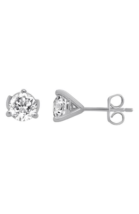 Lab-Created Diamond Stud Earrings